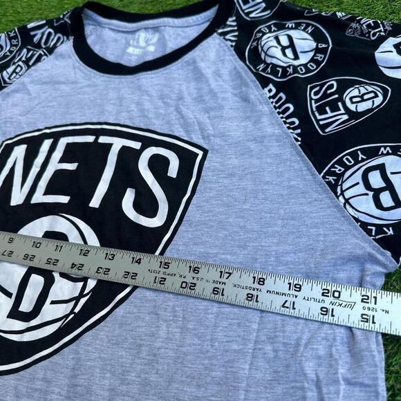 Brooklyn Nets Long-Sleeve Raglan Tee - Picture 2 of 5